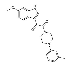1-[(6-methoxy-indol-3-yl)-oxo-acetyl]-4-m-tolyl-piperazine结构式