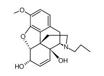 4,5α-epoxy-3-methoxy-17-propyl-morphin-7-ene-6α,14-diol结构式