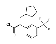 3-cyclopentyl-2(R)-(3-trifluoromethyl-phenyl)-propionyl chloride Structure