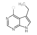 4-氯-5-乙基-7H-吡咯并[2,3-d]嘧啶结构式