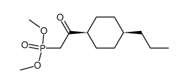 dimethyl 2-oxo-2-cis-(4-n-propylcyclohexyl)ethyl phosphonate Structure