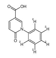 5-Carboxy-N-phenyl-2-1H-pyridone-d5 structure