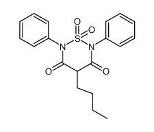 4-n-butyl-2,6-diphenyl-1,2,6-thiadiazin-3,5-(2H,6H)-dione 1,1-dioxide结构式