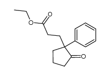 2-(ethoxycarbonylethyl)-2-phenylcyclopentanone结构式