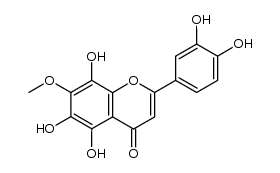 5,6,8,3',4'-pentahydroxy-7-methoxyflavone结构式