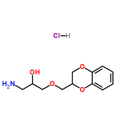 1-Amino-3-(2,3-dihydro-1,4-benzodioxin-2-ylmethoxy)-2-propanol hydrochloride (1:1)结构式