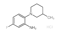 5-Fluoro-2-(3-methylpiperidin-1-yl)aniline hydrochloride Structure