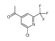 Ethanone, 1-[2-chloro-6-(trifluoromethyl)-4-pyridinyl]- Structure