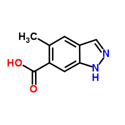 5-Methyl-1H-indazole-6-carboxylic acid结构式