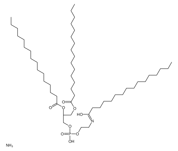 1,2-DIHEXADECANOYL-SN-GLYCERO-3-PHOSPHO[N-HEXADECANOYL]ETHANOLAMINE AMMONIUM SALT Structure