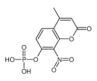 (4-methyl-8-nitro-2-oxochromen-7-yl) dihydrogen phosphate结构式