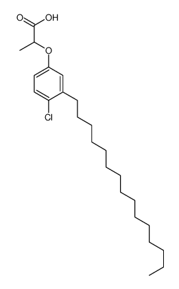 2-(4-chloro-3-pentadecyl-phenoxy)propanoic acid结构式