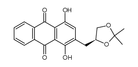 (-)-(S)[(dimethyl-2,2 dioxolanne-1,3 yl-4) methyl]-2 dihydroxy-1,4 anthraquinone-9,10结构式