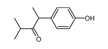 2-(4-hydroxyphenyl)-4-methylpentan-3-one结构式