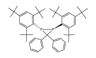1,2-bis(2,4,6-tri-tert-butylphenyl)3,3-diphenyl diphosphirane Structure