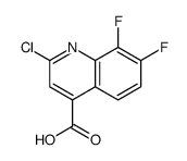 2-chloro-7,8-difluoroquinoline-4-carboxylic acid结构式