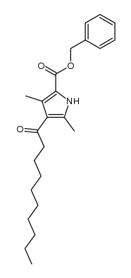 benzyl 4-decanoyl-3,5-dimethyl-1H-pyrrole-2-carboxylate结构式
