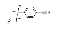 4-(2-hydroxy-3,3-dimethylpent-4-en-2-yl)benzonitrile结构式