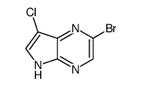 2-溴-7-氯-5H-吡咯并[2,3-b]吡嗪结构式