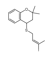 3,4-dihydro-2,2-dimethyl-4-(3-methyl-2-butenylthio)-2H-1-benzopyran Structure
