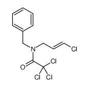 N-benzyl-2,2,2-trichloro-N-(3-chloroprop-2-enyl)acetamide结构式