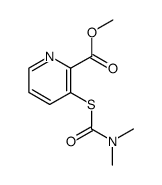 methyl 3-[[(dimethylamino)carbonyl]thio]-2-pyridylcarboxylate结构式