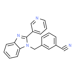 3-((2-(Pyridin-3-yl)-1H-benzo[d]imidazol-1-yl)Methyl)benzonitrile结构式