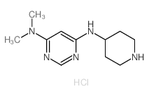 N4,N4-DIMETHYL-N6-(PIPERIDIN-4-YL)PYRIMIDINE-4,6-DIAMINE HYDROCHLORIDE Structure