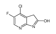 4-氯-5-氟-1H,2H,3H-吡咯并[2,3-b]吡啶-2-酮结构式