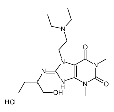 7-[2-(diethylamino)ethyl]-8-(1-hydroxybutan-2-ylamino)-1,3-dimethylpurine-2,6-dione,hydrochloride结构式