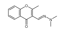 2-methyl-4-oxochromene-3-carbaldehyde dimethylhydrazone Structure