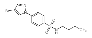 4-(4-Bromo-1H-pyrazol-1-yl)-N-butylbenzenesulfonamide structure