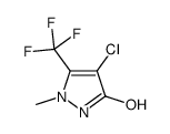 4-chloro-2-methyl-3-(trifluoromethyl)-1H-pyrazol-5-one结构式