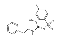 N-(β-Phenylethyl)-N'-(p-toluenesulfonyl)-2-chloroacetamidine结构式