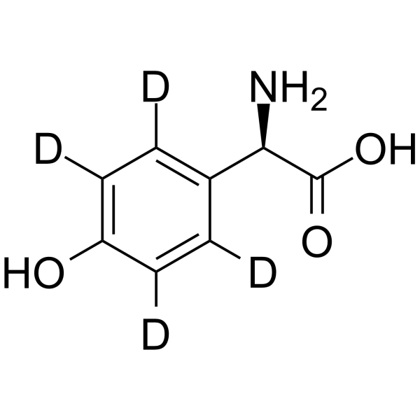 D-(-)-4-Hydroxyphenyl-d4-glycine Structure