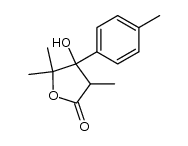 4-hydroxy-3,5,5-trimethyl-4-(p-tolyl)-4,5-dihydrofuran-2(3H)-one结构式