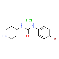 1-(4-Bromophenyl)-3-(piperidin-4-yl)ureahydrochloride结构式