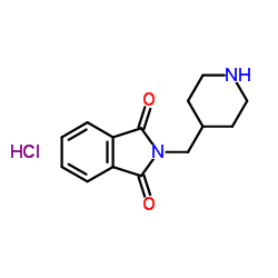 2-(4-Piperidinylmethyl)-1H-isoindole-1,3(2H)-dione hydrochloride (1:1)结构式