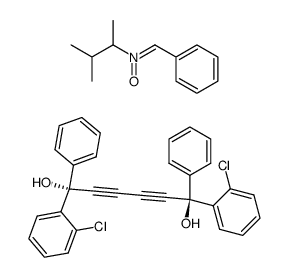 (R,R)-(-)-1,6-bis(o-chlorophenyl)-1,6-diphenylhexa-2,4-diyne-1,6-diol * (-)-(Z)-benzylidene-2-(3-methylbutyl)azane oxide Structure