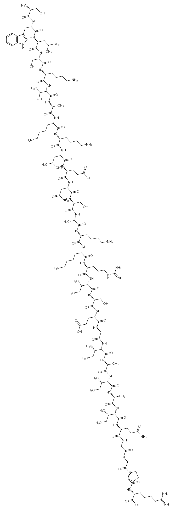 蛔虫抗菌肽P1结构式