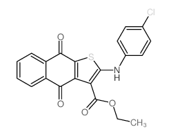 Ethyl 2-(4-chlorophenylamino)-4,9-dioxo-4,9-dihydronaphtho[2,3-b]thiophen-3-carboxylate Structure