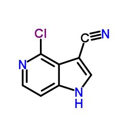 4-氯-1H-吡咯并[3,2-c]吡啶-3-甲腈结构式