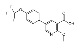 2-methoxy-5-[4-(trifluoromethoxy)phenyl]pyridine-3-carboxylic acid结构式