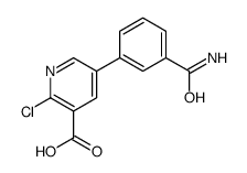 5-(3-carbamoylphenyl)-2-chloropyridine-3-carboxylic acid结构式