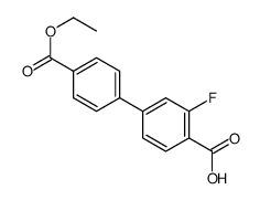 4-(4-ethoxycarbonylphenyl)-2-fluorobenzoic acid结构式