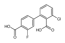 2-(4-carboxy-3-fluorophenyl)-6-chlorobenzoic acid结构式