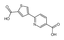 6-(5-carboxythiophen-3-yl)pyridine-3-carboxylic acid结构式