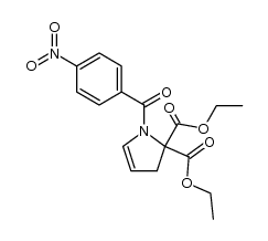 2,2-diethoxycarbonyl-2,3-dihydro-1-(4-nitrobenzoyl)-1H-pyrrole结构式