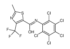 2-methyl-N-(2,3,4,5,6-pentachlorophenyl)-4-(trifluoromethyl)-1,3-thiazole-5-carboxamide结构式