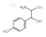 Benzenemethanol, a-(1-aminoethyl)-4-hydroxy-,hydrochloride (1:1) Structure